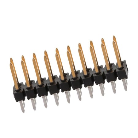 Molex Board Connector, 20 Contact(S), 2 Row(S), Male, Straight, 0.1 Inch Pitch, Solder Terminal, Black 901310930